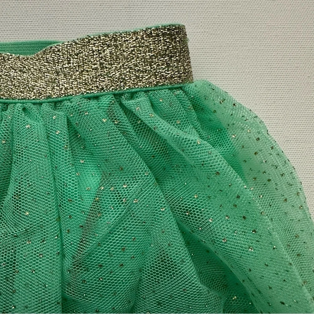 Green and Gold Toddler Girl Tutu Skirt Size 4T